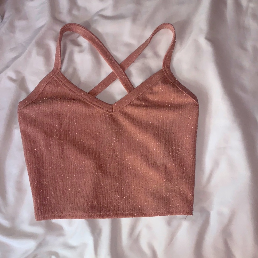 NWOT Pink Sparkly Top